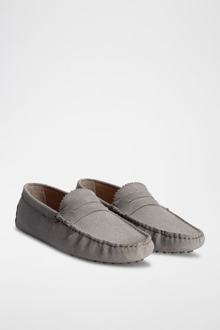 Mocassins en nubuck Lew - Gris