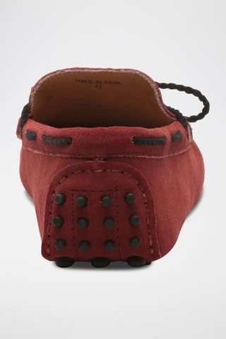 Mocassins en nubuck York - Rouge