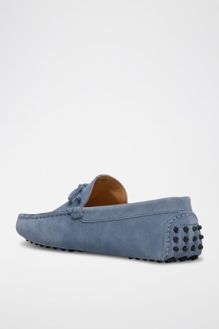 Mocassins en croûte de cuir Fabian - Bleu