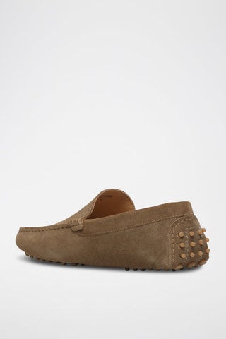 Mocassins en croûte de cuir Hubert - Marron