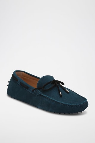 Mocassins en nubuck York - Bleu