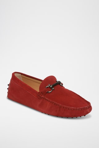 Mocassins en nubuck Felix - Rouge