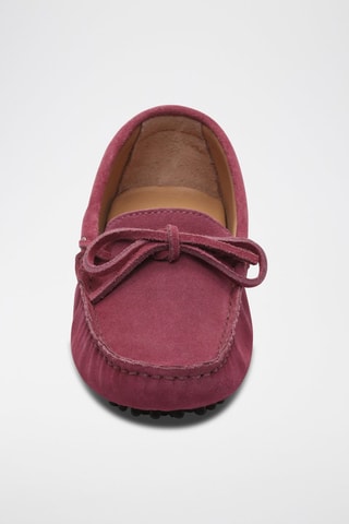 Mocassins en croûte de cuir Newton - Rouge