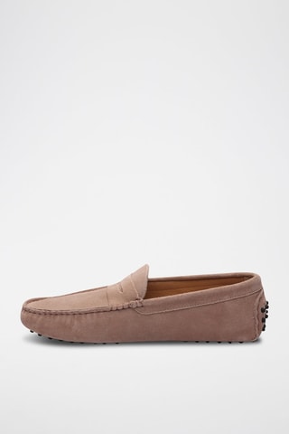 Mocassins en croûte de cuir Cole - Rose