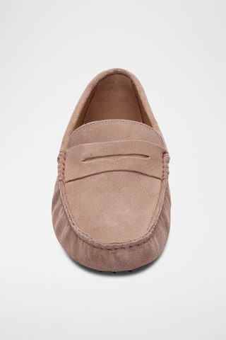 Mocassins en croûte de cuir Cole - Rose