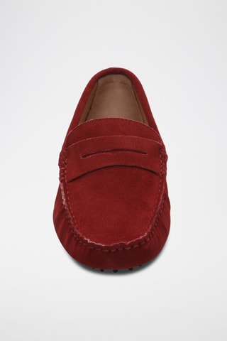 Mocassins en croûte de cuir Cole - Rouge