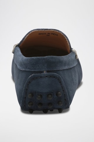 Mocassins en nubuck Meloa - Bleu et argenté