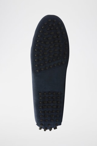 Mocassins en nubuck Meloa - Bleu et argenté