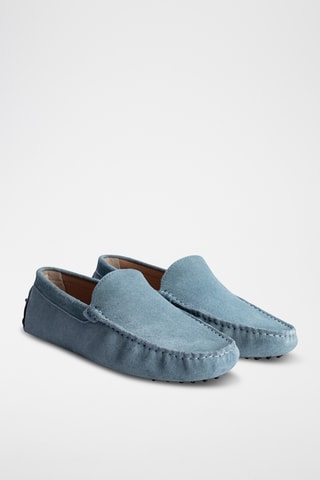 Mocassins en nubuck Lenny - Bleu