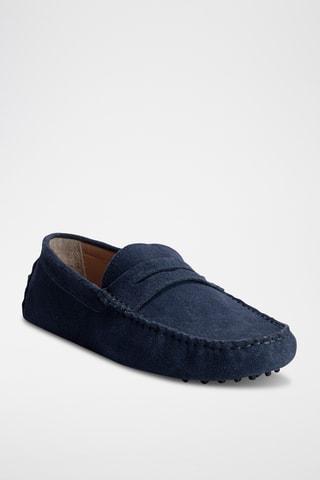 Mocassins en nubuck Cole - Bleu