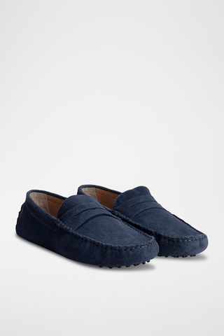 Mocassins en nubuck Cole - Bleu