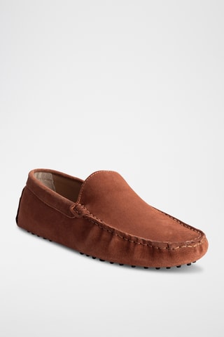 Mocassins en nubuck Lenny - Orange