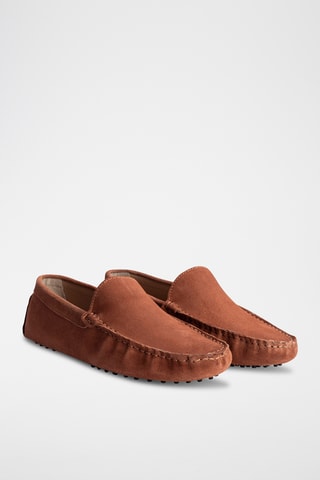 Mocassins en nubuck Lenny - Orange