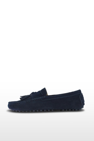 Mocassins en nubuck - Bleu