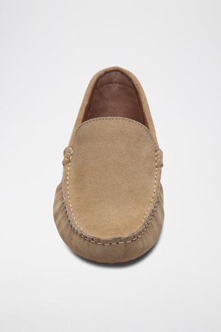 Mocassins en croûte de cuir Lenny - Beige