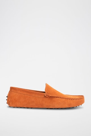 Mocassins en croûte de cuir Lenny - Orange