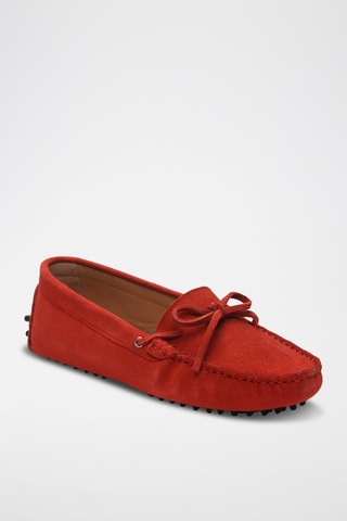 Mocassins en nubuck Newton - Rouge