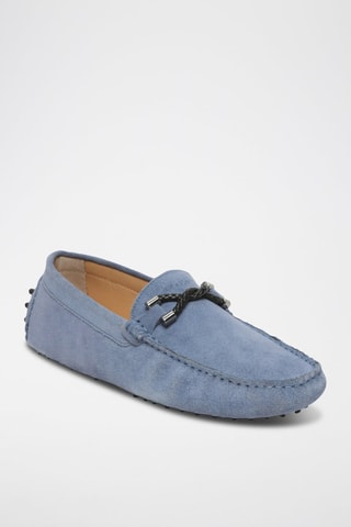 Mocassins en croûte de cuir Tom - Bleu
