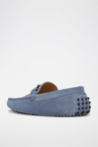Mocassins en croûte de cuir Tom - Bleu