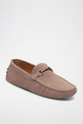 Mocassins en nubuck Harold - Rose et argenté