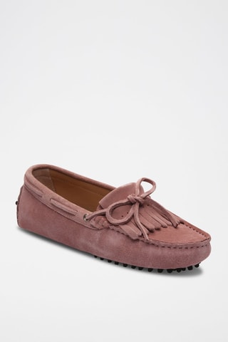 Mocassins en nubuck - Rose