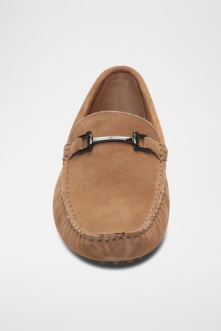 Mocassins en nubuck Harold - Marron et argenté