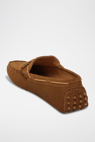 Chaussures bateau en nubuck York - Camel