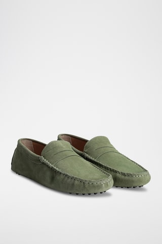 Mocassins en nubuck Wales - Vert