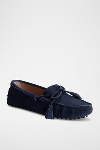 Chaussures bateau en nubuck January - Bleu