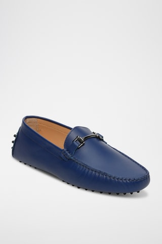 Mocassins en cuir nappa Luke - Bleu