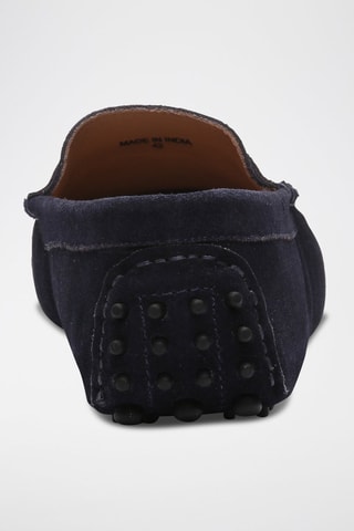 Mocassins en croûte de cuir Cole - Bleu