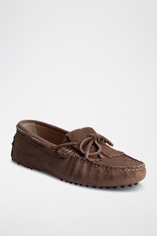 Chaussures bateau en nubuck Powys - Rose