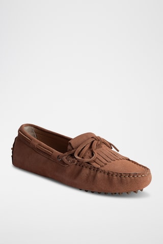 Chaussures bateau en nubuck Powys - Beige