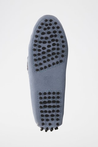 Mocassins en croûte de cuir nubuck Newton - Bleu