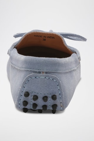 Mocassins en croûte de cuir nubuck Newton - Bleu