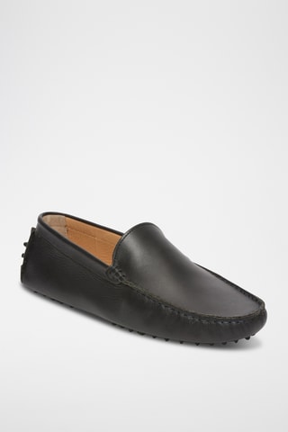 Mocassins en cuir Lenny - Bleu marine