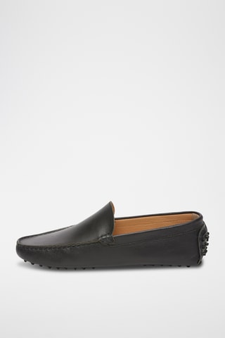 Mocassins en cuir Lenny - Bleu marine