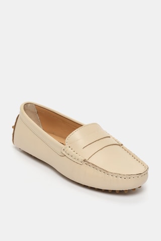 Mocassins en cuir Thandie - Beige