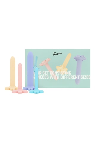 4 dilatateurs vaginaux Teazers - Bleu et rose