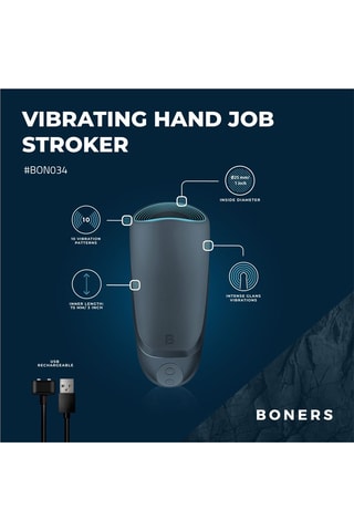 Simulateur de fellation vibrant Boners - Noir