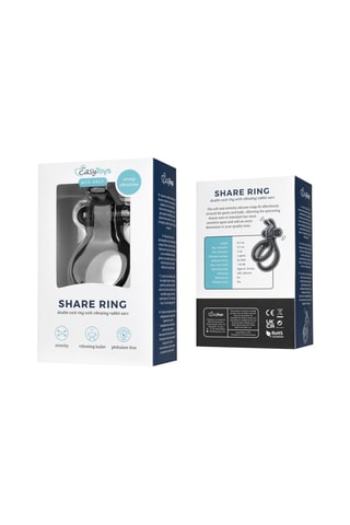 Cockring vibrant avec oreilles de lapin