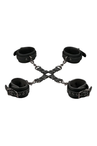 Menottes mains et chevilles - Noir