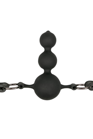 Bâillon à balle en cuir - Noir