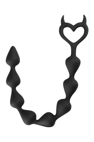 Collier anal - Noir - 30 cm