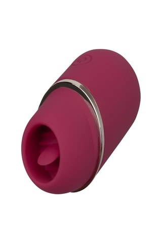 Vibromasseur langue avec capuchon de protection - Vieux rose