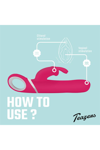 Vibromasseur rabbit rotatif roze Teazers - Rose