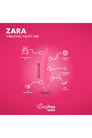 Vibromasseur pour culotte zara connecté - Rose