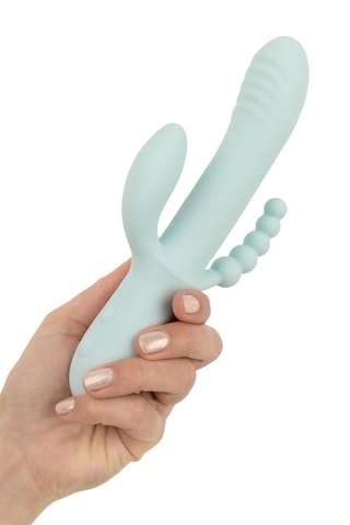 Vibromasseur triple stimulation Good Vibes Only - Bleu