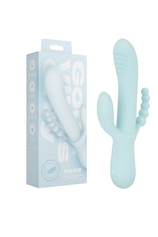 Vibromasseur triple stimulation Good Vibes Only - Bleu