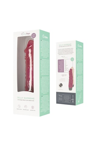 Vibromasseur Jelly Supreme - Rose - 21 cm